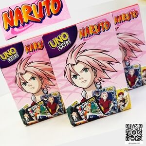 LOT X3🔥2026 Naruto UNO Flip! Card Game| Collectible Mcdonlds Happy Meal